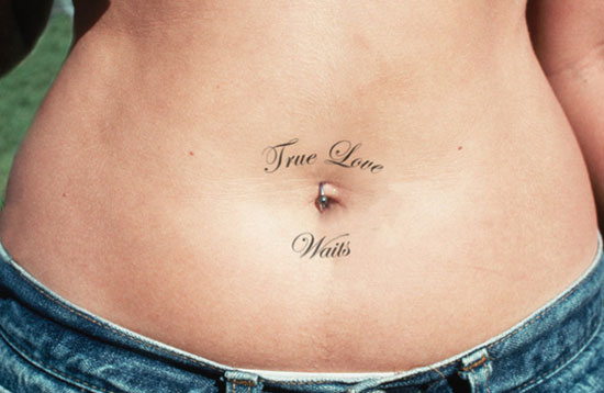True love waits belly ring
