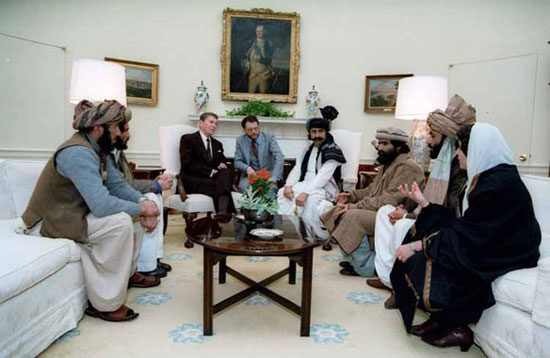 Ronald Reagan meets with Afghan Freedom Fighters